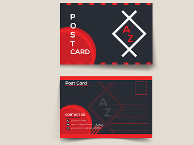 create a modern postcard design