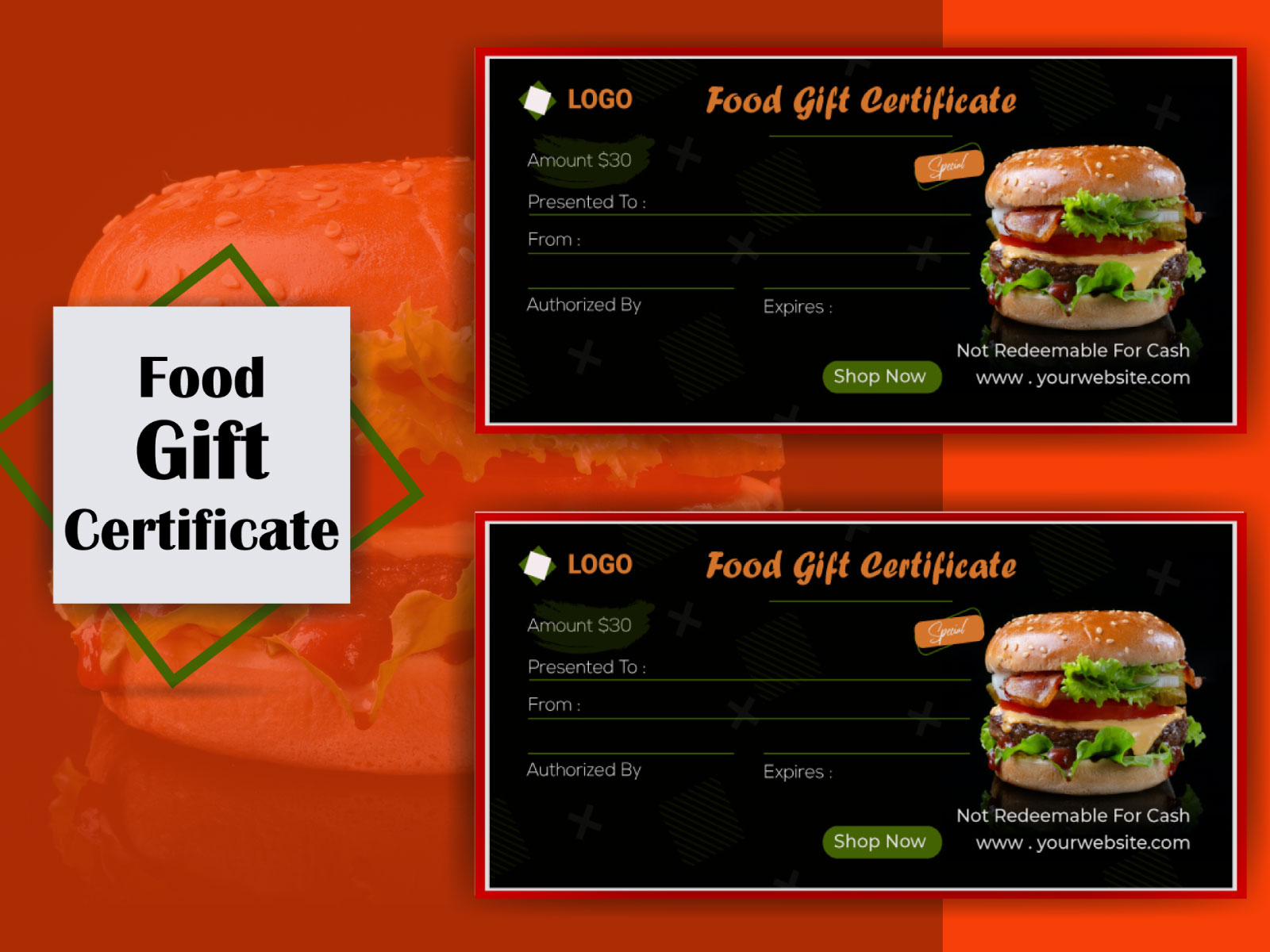 Delicious Burger And Food Menu Gift Voucher By Zohura Akter Bela On   7 4x 