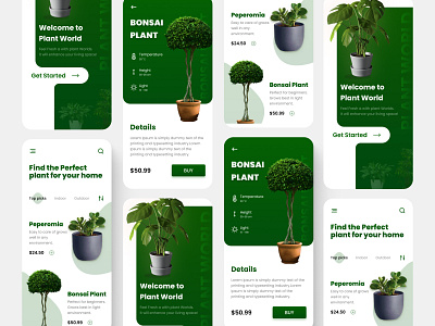 Plant World android application application design branding design dribble graphic design motion graphics plant tree ui ux vector