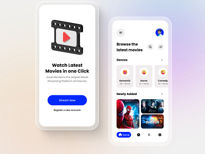 Cinema UI Design android app application cinema design flutter graphic design movie trending ui