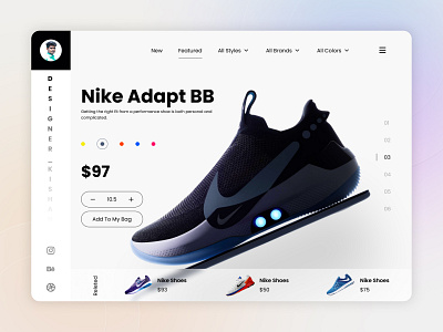 Nike Landing Page android application brand dribble landingpage nike ui ux webdesign website