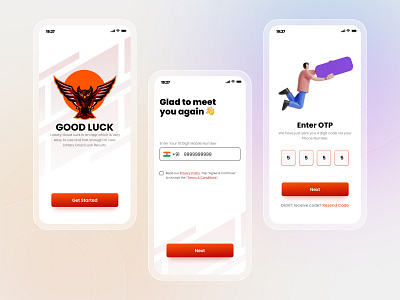 OTP Screen UI Design android application flutter graphic graphic design illustration logo ui ux vector