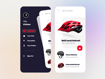 Cycling Helmet UI Design