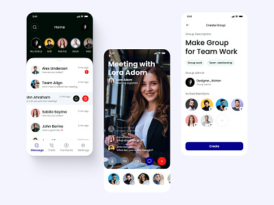 Chatting App UI android app ui design application chat design figma free graphic design group chat interface ios ui ui kit video chat