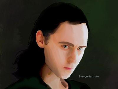 Loki Fanart | Portrait Painting of Tom Hiddleston digital painting digitalpainting fanart illustration loki marvel painting