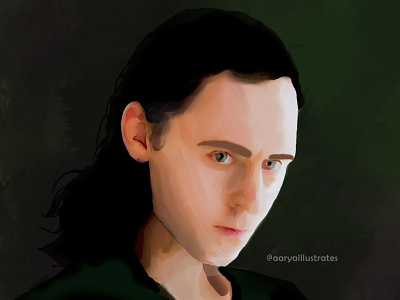 Loki Fanart | Portrait Painting of Tom Hiddleston