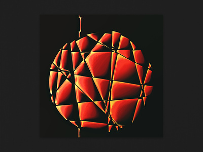 Delusional Circuits - For the Addicted Mind [IO:018] 3d artwork contrast cover cover art glass illustration music red yellow