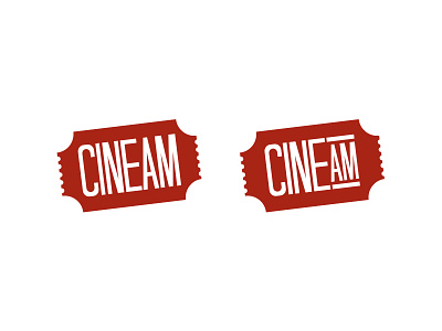 Cine.am cinema film logo movie ticket