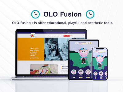 OLO Fusion android app animation firebase game ios app mobile app puzzel react native toddler game website