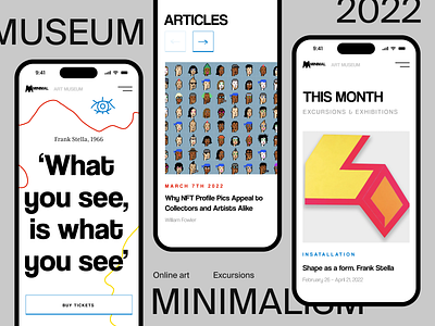 Online museum of minimal art. Mobile