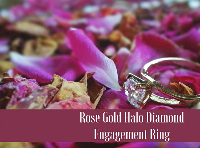 Rose Gold Halo Diamond Engagement Ring | Grand Diamonds Antwerp certifieddiamond diamondring engagementring granddiamonds weddingring