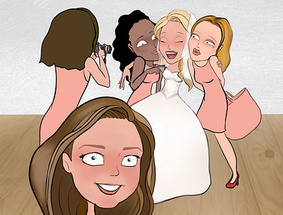 Illustration: illustrational storytelling bridal bridal website bride cartoon character characterdesign digital digital illustration digital illustrator digitalart flyer illustration infographic wedding