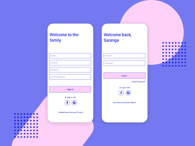 Sign In and Log In screens 2021 app design designtrends ios iosdesign log in login mobile app mobiledesign sign in signin ux