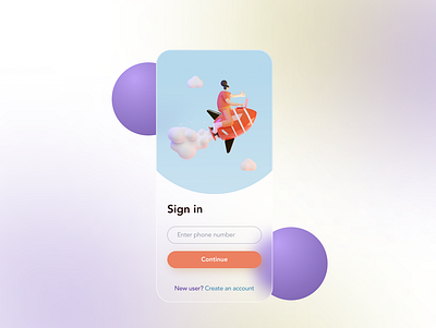Frosted Glass - Sign In Page app design appleui frosted glass glassmorphism login mobileapp sign in