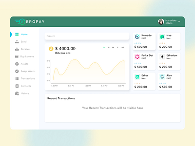 EROPAY - Crypto currency Dashboard crypto currency dashboard