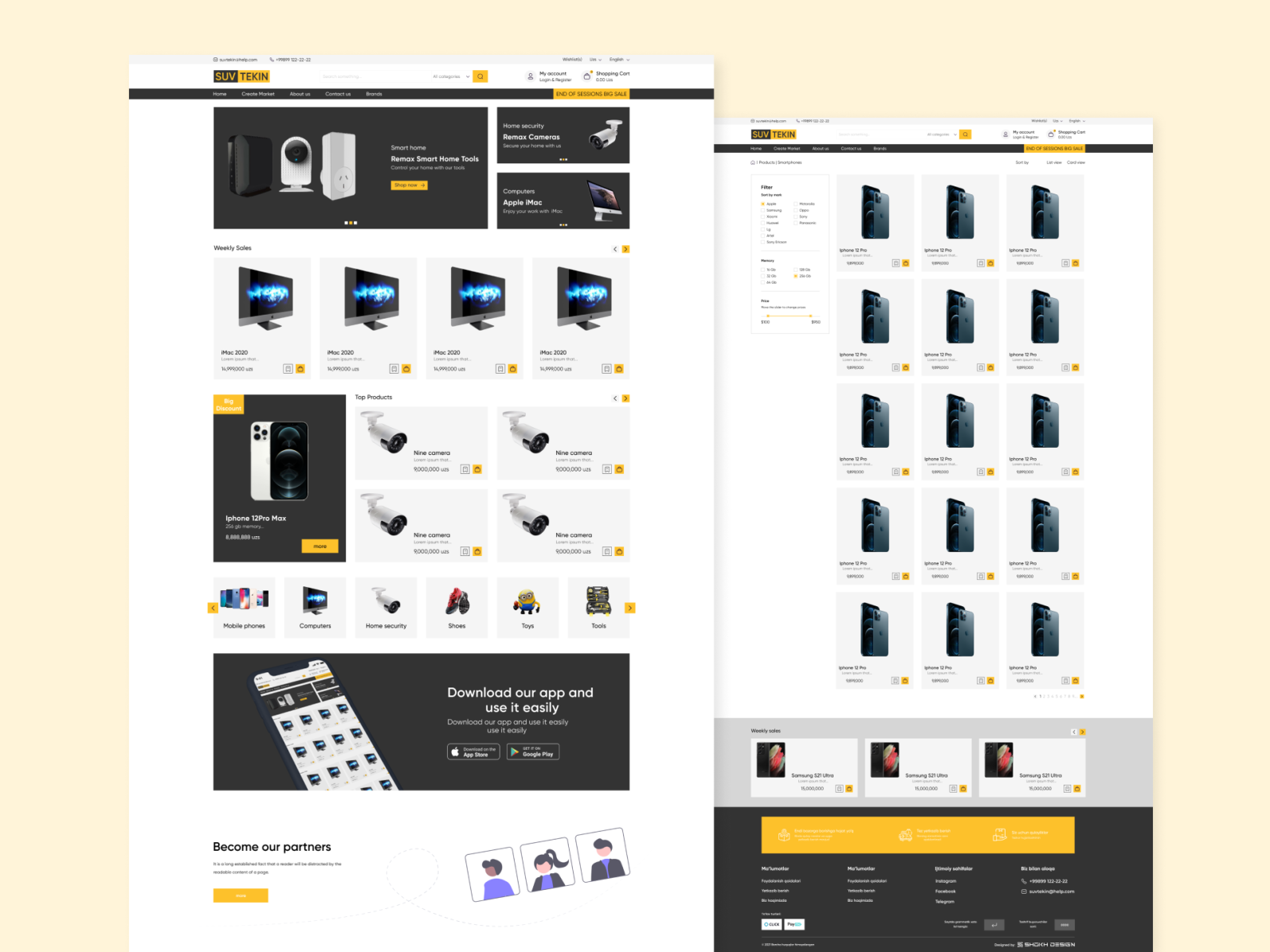 E-Commerce by Shohruh Karimqulov on Dribbble