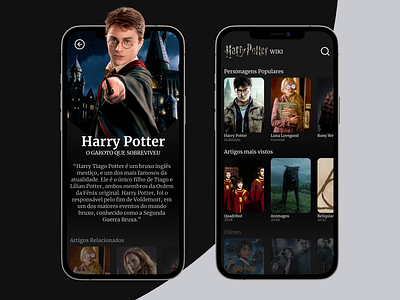 Harry Potter WIKI design frontend harry potter ui ui design ux uxdesign web webdesign