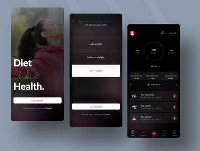 Diet & Calorie Counter app by sreenivasulu on Dribbble