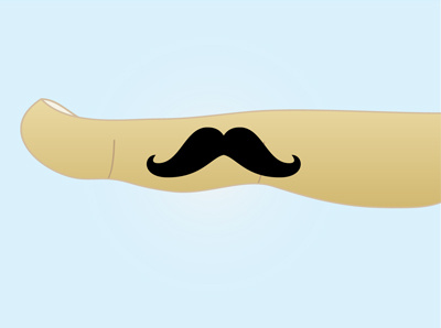 Hon Hon! fingerstache hon hon moustache rebound undercover vector