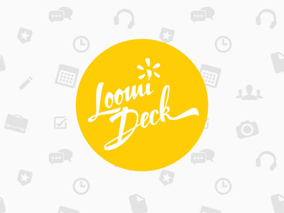 Loomideck Logo & Icons background calligraphy collaborate icons logo pattern platform social