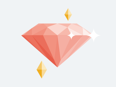 Bling Bling bling brilliant diamond flat icon illustration ruby