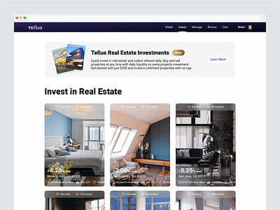 Real Estate Investment Website concept design interface invest product real estate ui web app web design website