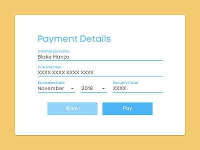 Credit Card Checkout design interface material design