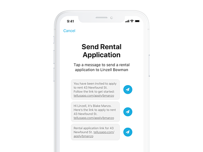 Send Rental Application app dashboard design finance interaction interface ios iphone mobile product real estate ui ux