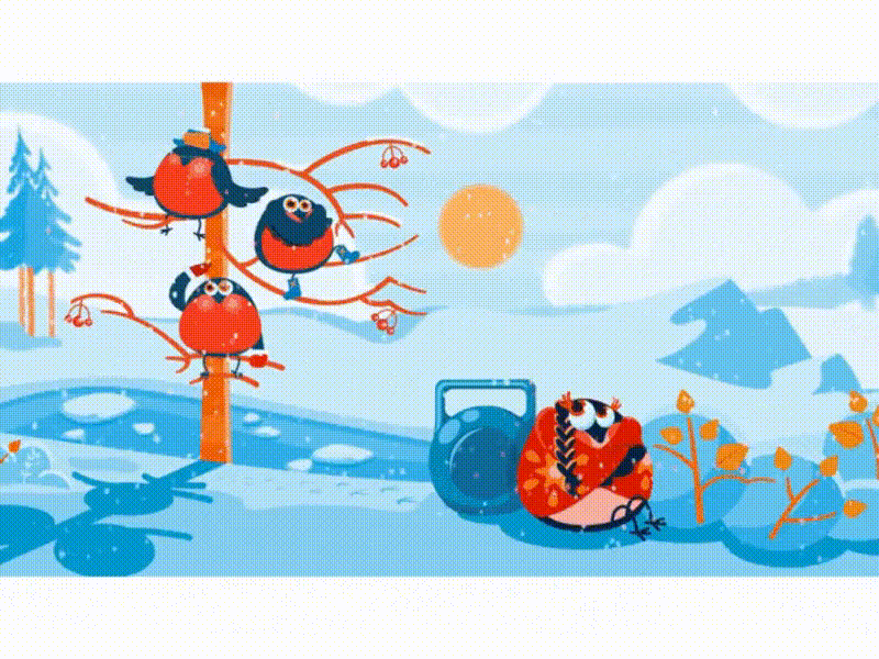 Вкуснегирята, совместное фото animation design illustration vector ак анимация зима птицы снег снегири