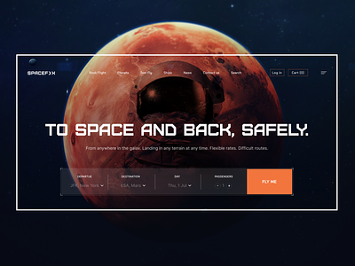 Spacefox. New opportunity branding design mars space stars typography ui ux