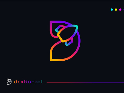 D Letter Logo Design | Rocket Logo Design | colorful logo ✔ abastact branding d latter logo icon logo logo design modern logo rocket unique