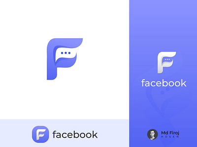 Facebook Logo Design Concept | F latter logo | Modern Logo abstract brand identity branding branding design design f f logo facebook fb fffff gradient logo icon illustration logo logo design logo designer logo maker logo mark modern logo online