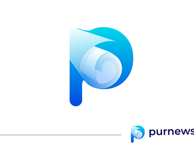 Pure news | P latter logo design | logo mark