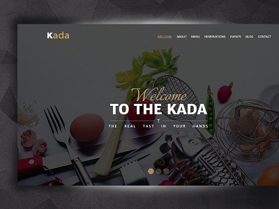 Kada, responsive website template android creative dribbble food inspiration invite photoshop psd psd designs template uiux web design