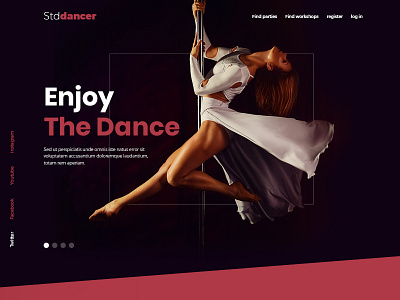 Dance community website design branding creative designs design designer download invite photoshop psd psd designs template ui uiux web web design web designer
