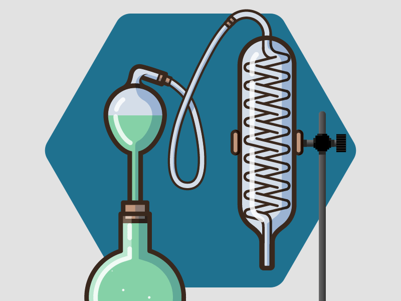 Laboratory : Distiller animation beaker design distiller icon illustration laboratory motion science