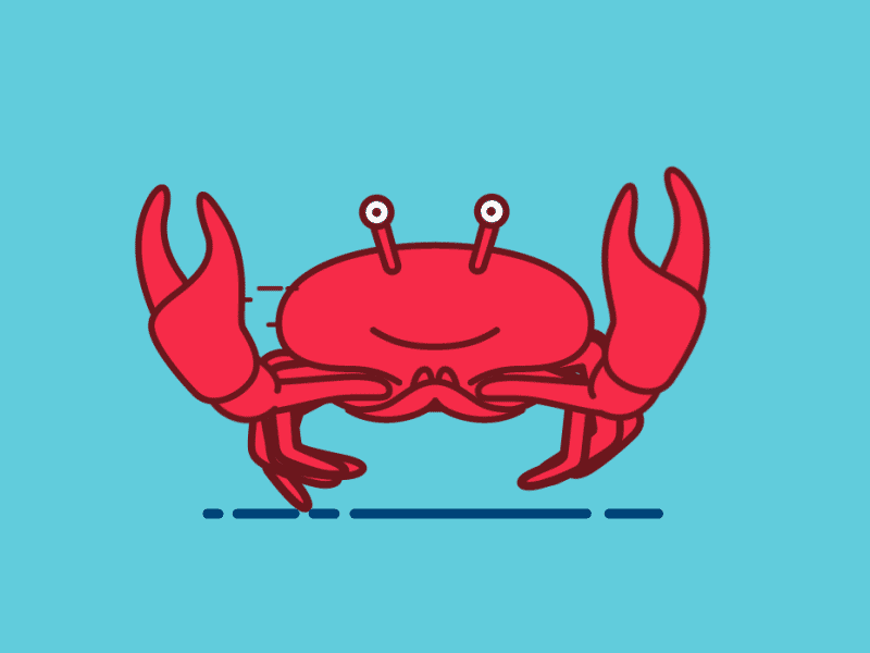 Run crab Run ! animation crab design illustration motion run running