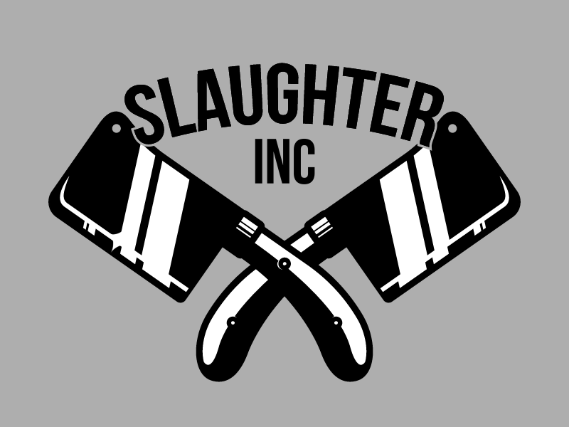 Slaughter Inc 2d animated logo animation branding design graphicdesign knife logo motiondesign motiongraphics