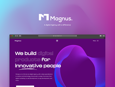 Magnus digital agency design digital agency ui design uiux ux website