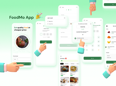 FoodMo app design food app ui design uiux ux website