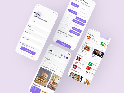 Food Delivery App Design app delivery design graphic design mobile ui