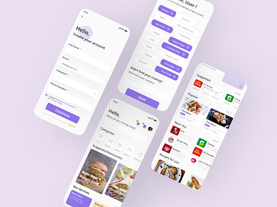 Food Delivery App Design app delivery design graphic design mobile ui