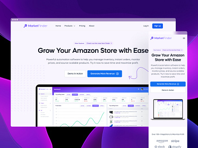 MarketFinder Landing Page