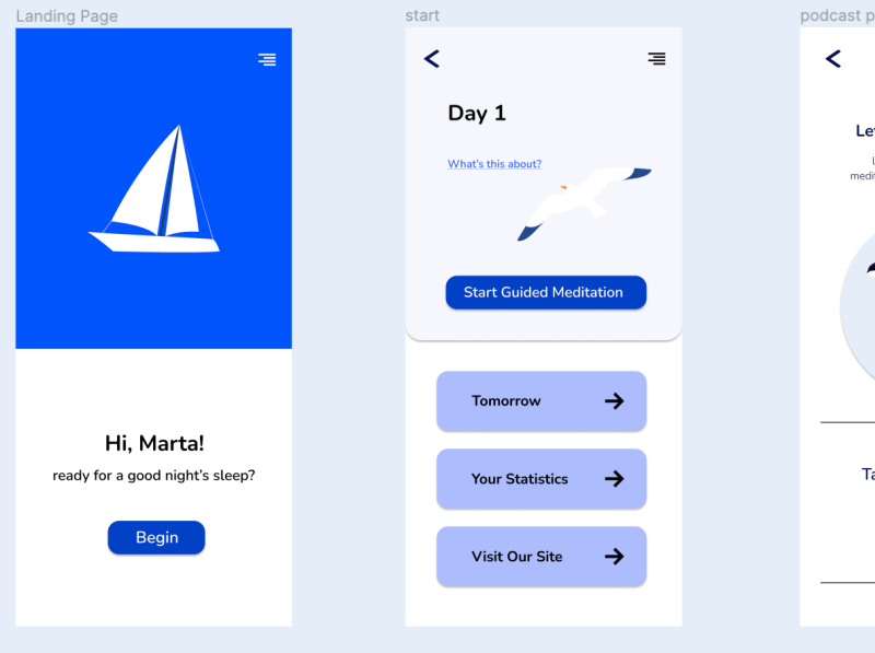 sleep app redesign by Marta Misztal on Dribbble