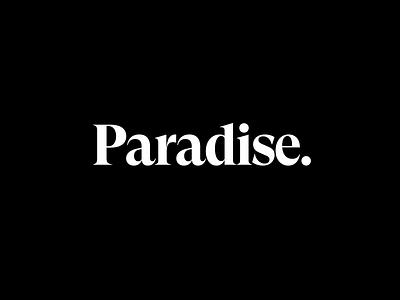 Paradise brand identity branding logo design logotype luxury modern paradise typeface typography wedding