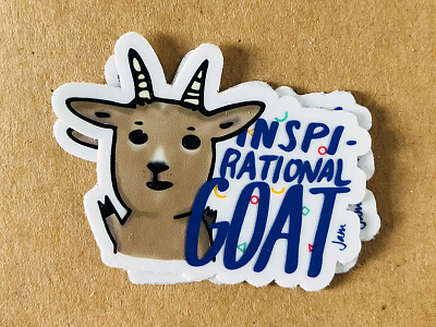 Inspirational Goat design goat illustration sticker swag