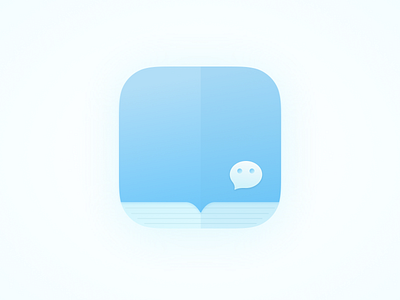 WeRead Re app blue figma icon illustration logo message read redesign reread wechat