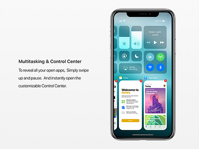 Control Center control center ios 11 iphone x multitasking redesign