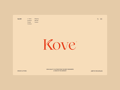 KOVE CLOTHING branding design designres graphic design illustration landing langing page logo online store store ui web web design website