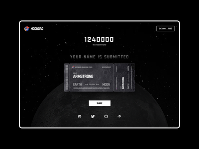 MOONDAO PROJECT--"NAME" dao earth moon moondao space ticket